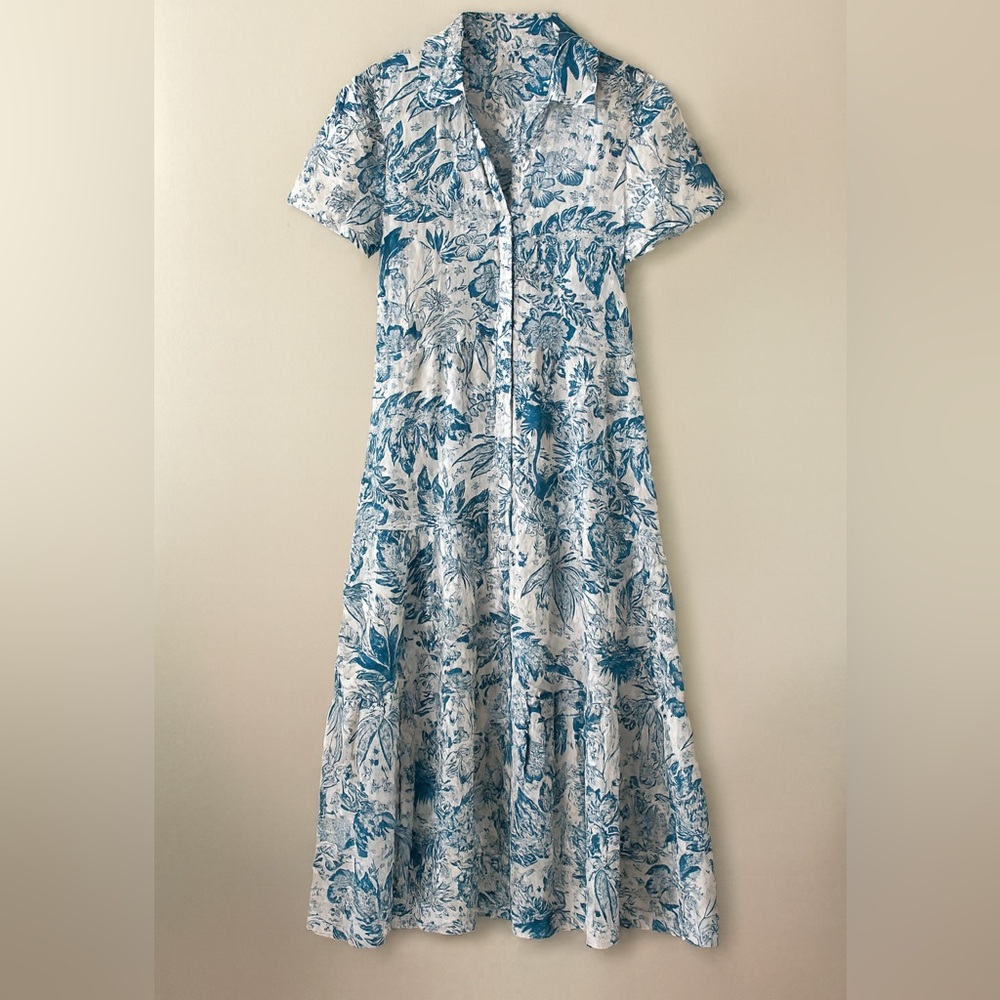 Elan floral puff sleeve cottagecore dress